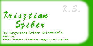 krisztian sziber business card